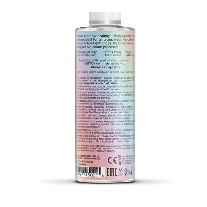 Wicked Simply Aqua Lubricant - 4 oz