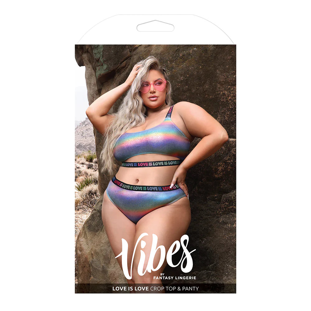 Love is Love Crop Top & Panty