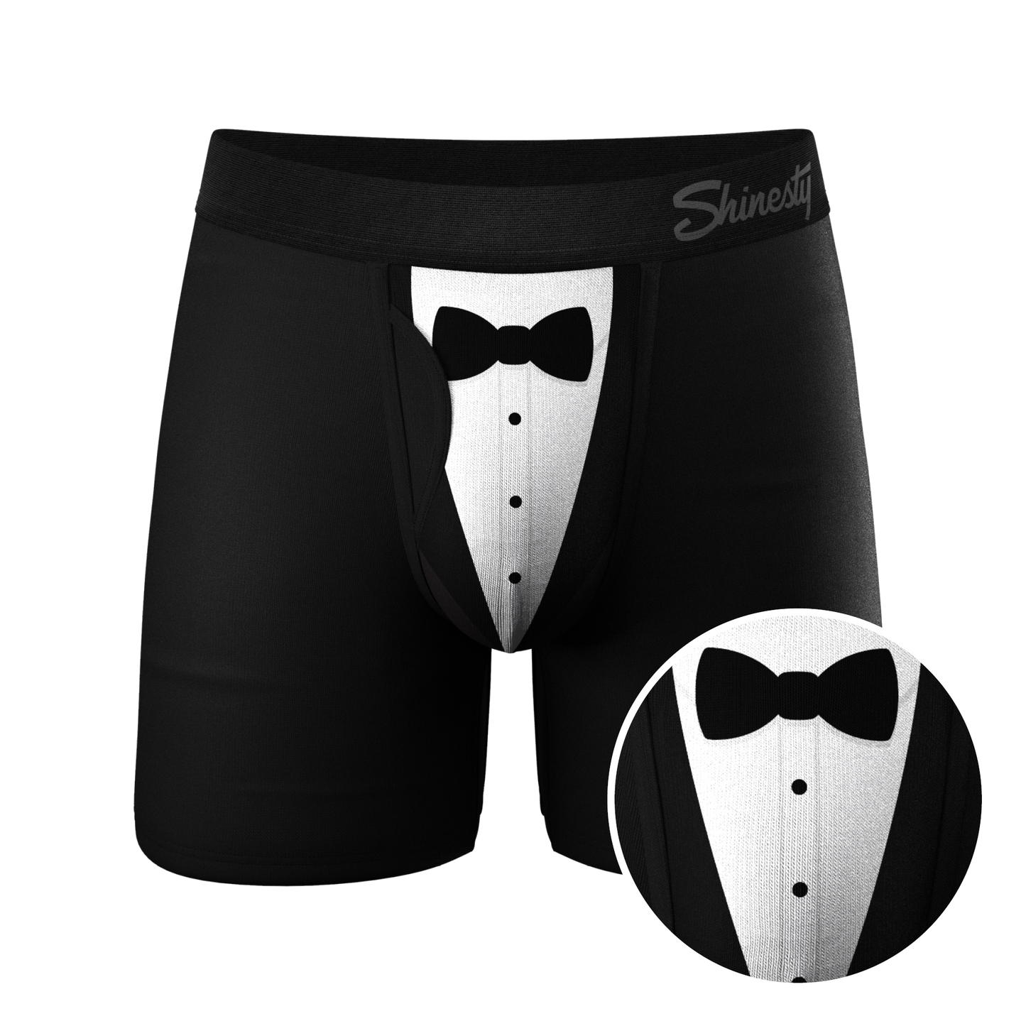 The 009 | Black Tuxedo Ball Hammock® Pouch Underwear Fly