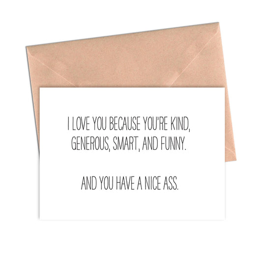 Nice Ass Card Funny Love Card