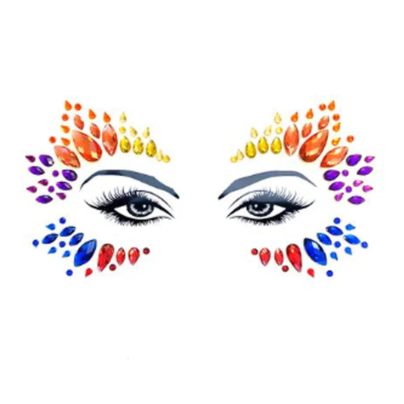 Neva Nude Rainbow Face Jewels