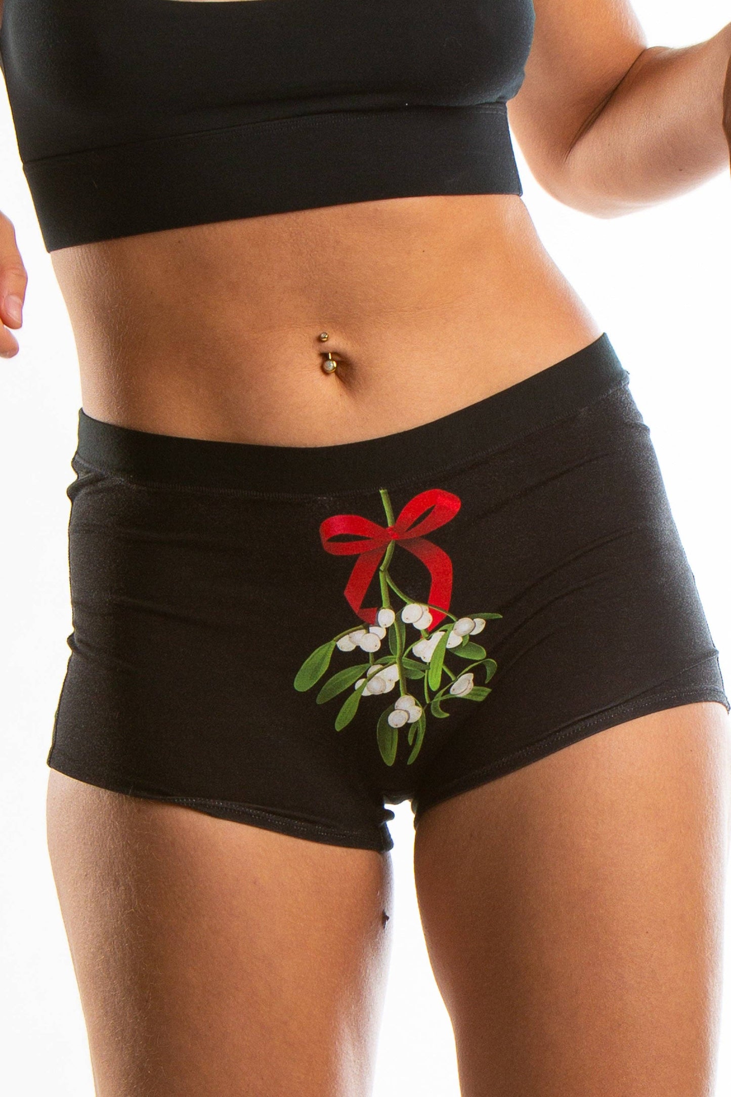 Kiss Me There | Mistletoe Boyshort