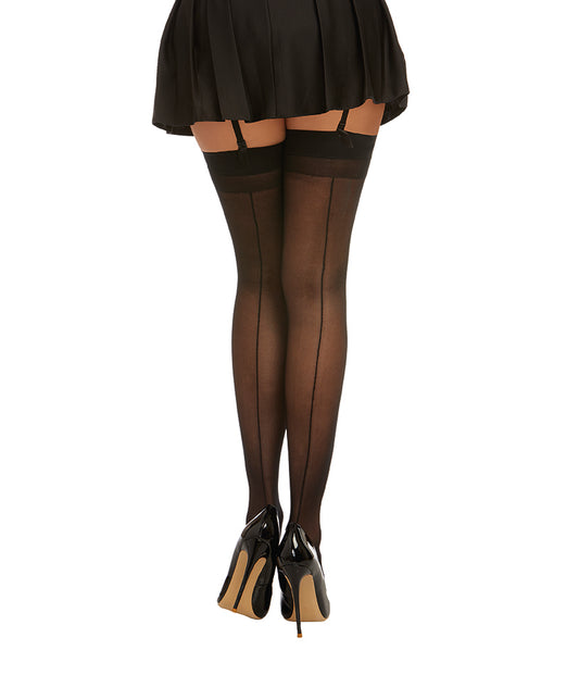 Dreamgirl Sheer Thigh High w Backseam