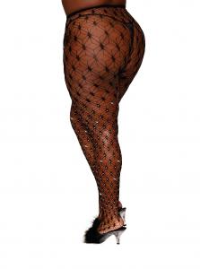 Geo Fence Net Hose w/Rhinestones