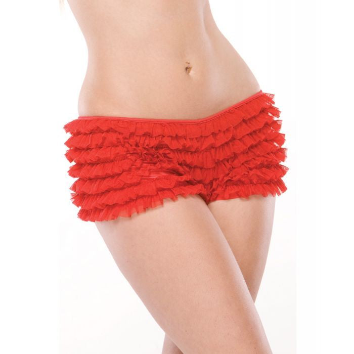 Ruffle Shorts w/Back Bow Detail