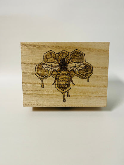 Large Wood Burned Boxes