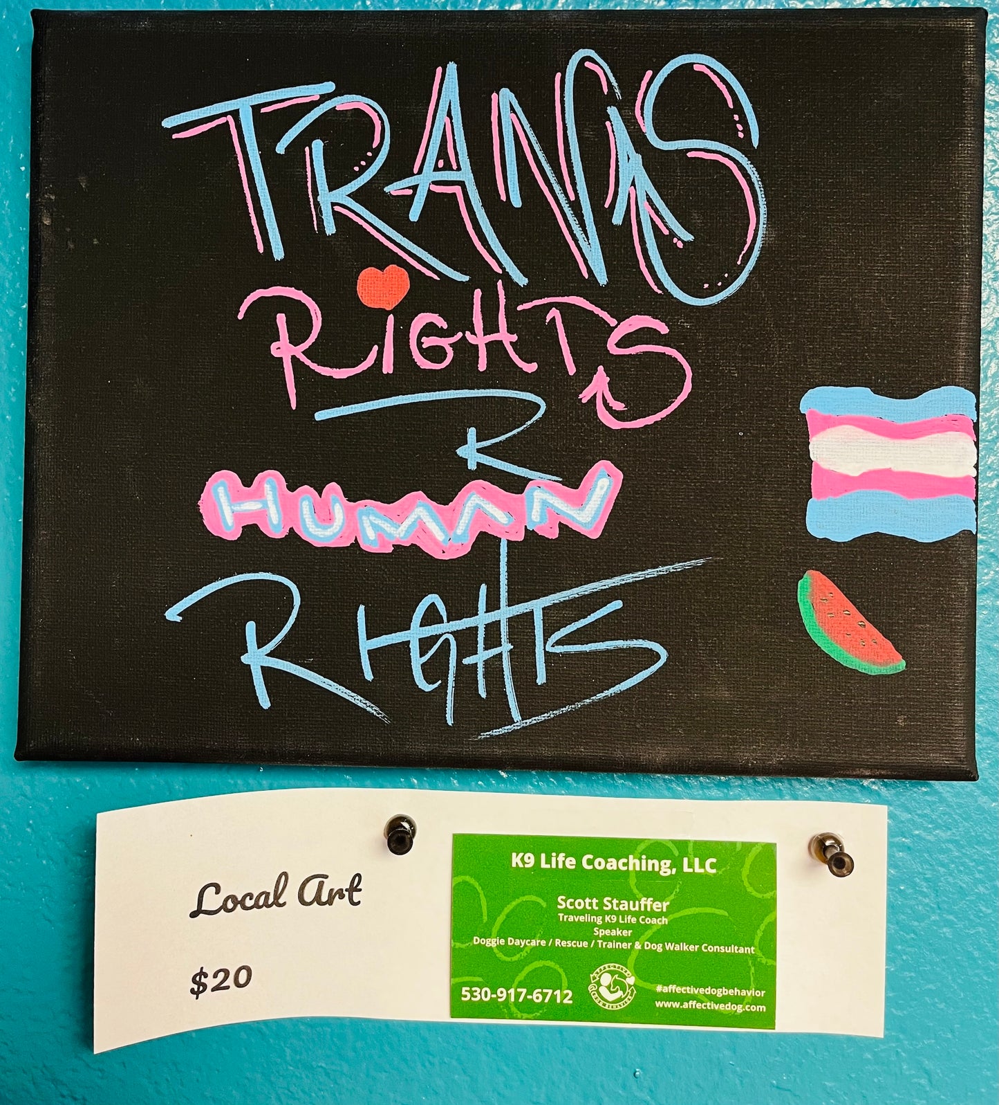 "Trans Rights are Human Rights" on Canvas