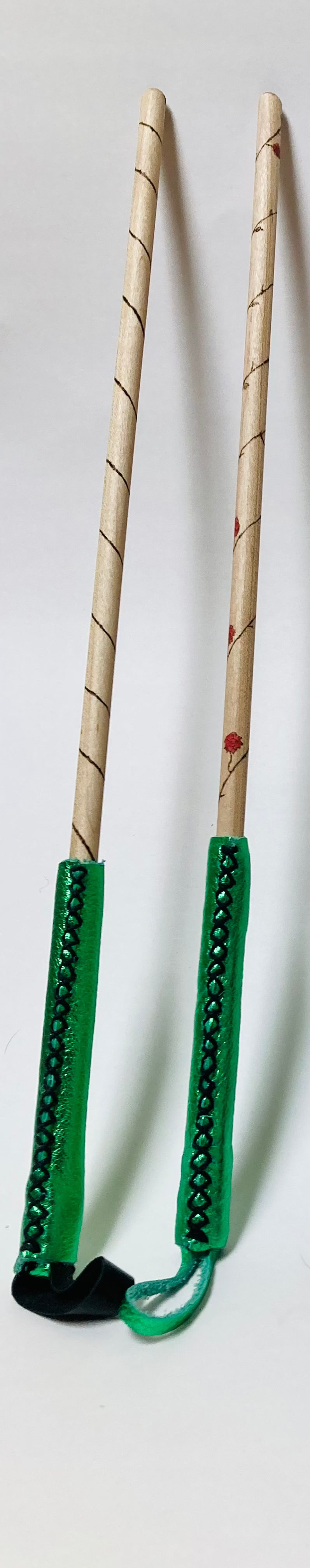 Hand-Burned Hardwood Canes 16" length