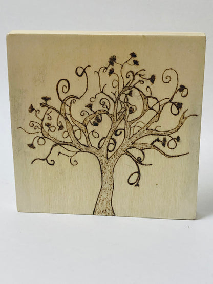 4x4 Wood Burned Art