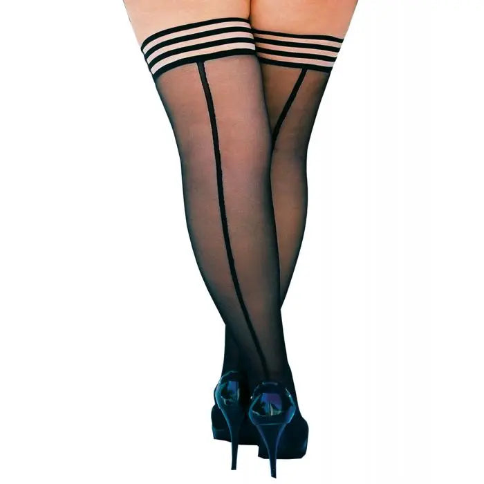 Kixies Lois Thigh High with back seam