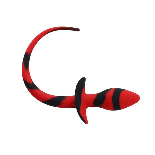 Red Camo Pup Tail Plug